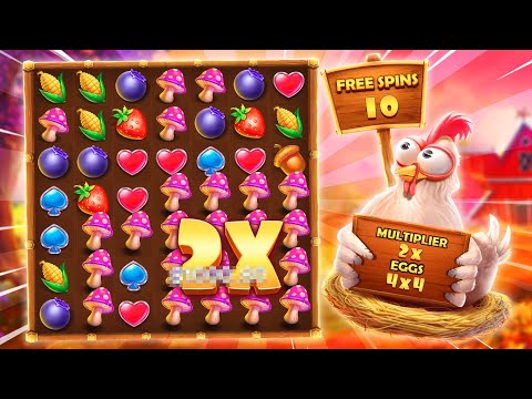 My BIGGEST Chicken Drop WIN EVER! *NEW SLOT*