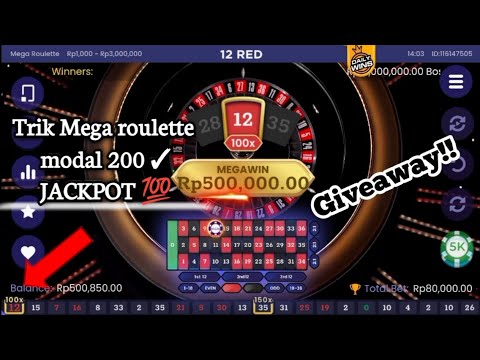 Trik Mega Roulette Casino|| modal 200 Megawin 500rb || Open Giveaway!!
