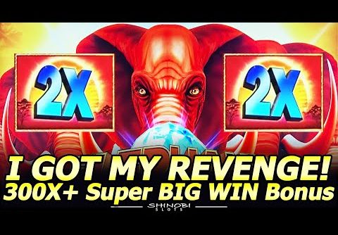 I Got My REVENGE! 300x+ BIG WIN Bonus in Konami’s Elephant Break Slot, a Buffalo Gold clone