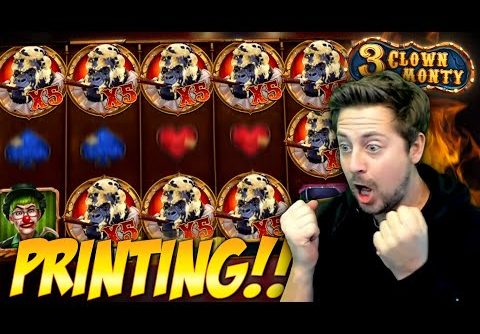 HUGE PRINT On 3 Clown Monty Slot! 🔥 (Big Win)