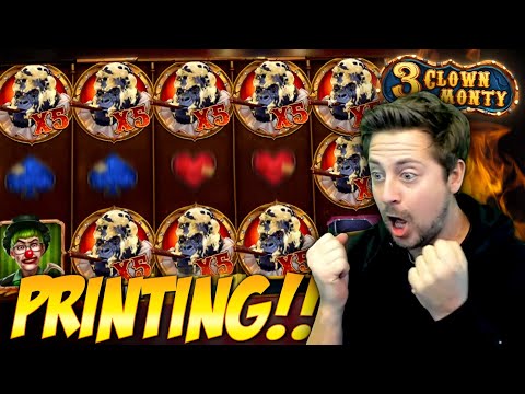 HUGE PRINT On 3 Clown Monty Slot! 🔥 (Big Win)