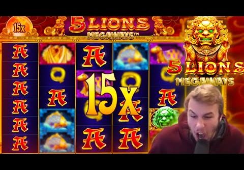 MY LARGEST 5 LIONS SLOT BONUS WIN EVER!