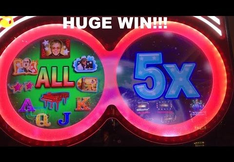 Live Play on Elton John Max Bet with HUGE WIN!! Slot Machine