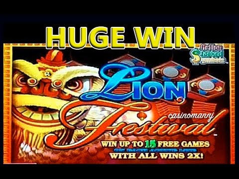 Lion Festival Slot – **HUGE WIN** – Slot Machine Bonus