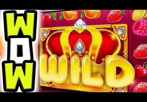 JUICY FRUITS 🍓 SLOT MEGA BIG WINS 😱 HUGE MAX BET BONUS WE DROPPED THE BIG WILD OMG‼️