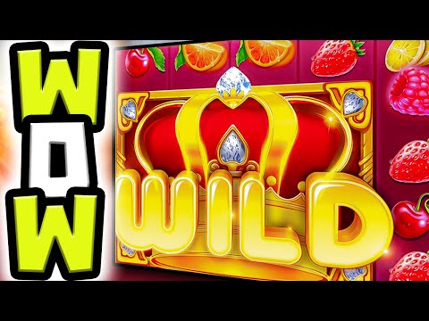 JUICY FRUITS 🍓 SLOT MEGA BIG WINS 😱 HUGE MAX BET BONUS WE DROPPED THE BIG WILD OMG‼️