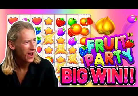 BIG WIN! FRUIT PARTY BIG WIN –  HIGHROLL €20 bet Casino Slot from CASINODADDY