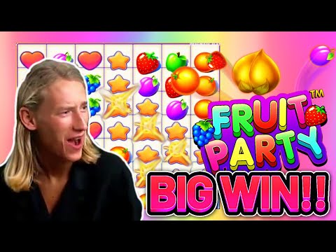 BIG WIN! FRUIT PARTY BIG WIN –  HIGHROLL €20 bet Casino Slot from CASINODADDY