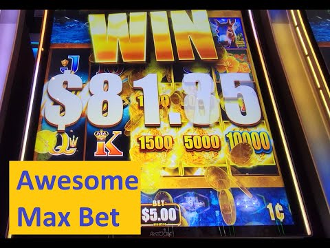 Huge Win! Max Bet on Wild Wild Nugget!! Aristocrat Game