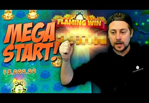 MEGA START On Fire Hopper Slot Bonus! (Super Big Win)