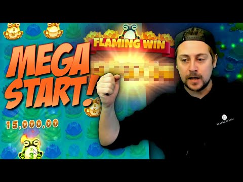 MEGA START On Fire Hopper Slot Bonus! (Super Big Win)