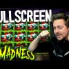 INSANE FULLSCREEN BIG WIN ON BOOK OF MADNESS SLOT!