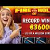 FIRE IN THE HOLE xBOMB RECORD WIN €360000 – 1/3 OF A MILLION EURO WIN!