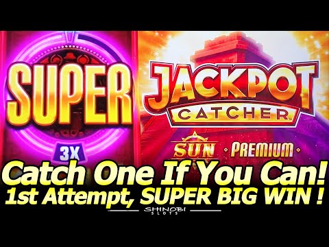 Super Big Win! Catch One If You Can! NEW Jackpot Catcher Sun Premium Slot Machine 1st Attempt!