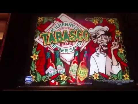 Big Win! Tabasco slot machine bonus round at Mount Airy casino