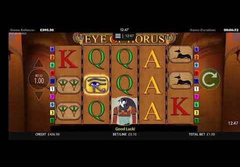 mega win,EYE OF HORUS WITH 3 HORUS!!!!