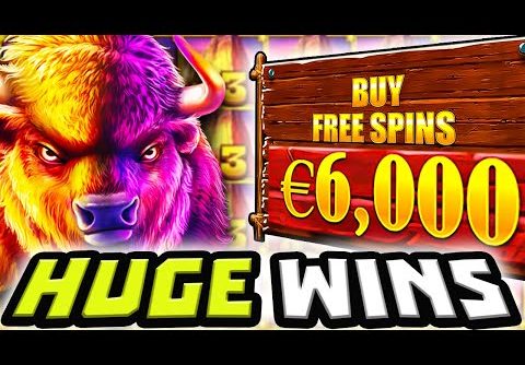 BUFFALO KING MEGAWAYS 🔥 SLOT EPIC €6.000 BONUS BUYS 😱 AND BIG WINS OMG‼️