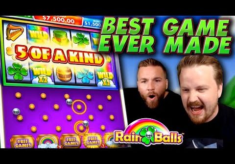 BEST Slot Machine ever made?! (Rain Balls Big Win)