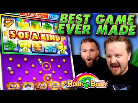 BEST Slot Machine ever made?! (Rain Balls Big Win)