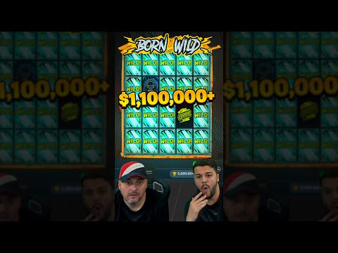 $1,100,000 MEGA WIN ON BORN WILD SLOT MACHINE!! #shorts