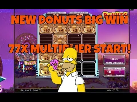 BIG WIN ON NEW DONUTS SLOTS **MASSIVE MULTIPLIER**