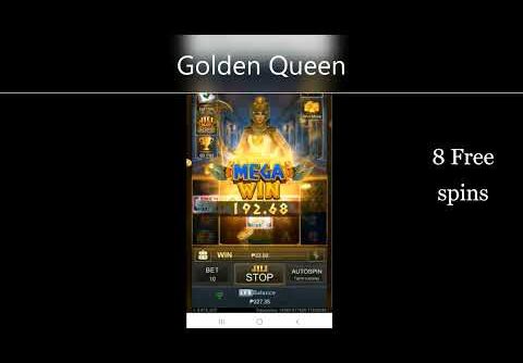 Jili slot golden queen – Mega win 266, 8 free spins win 255 – Great combo bonus