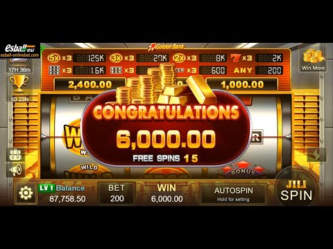 Golden Bank Slot Machine Bonus Game Mega Win 60X