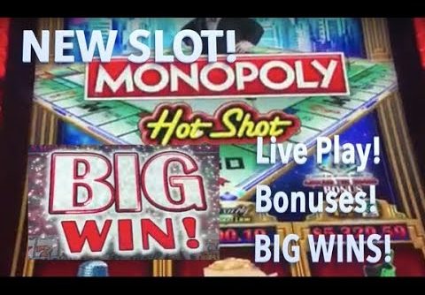 NEW SLOT!  Monopoly Hot Shot – Live Play, Bonuses, BIG WINS!