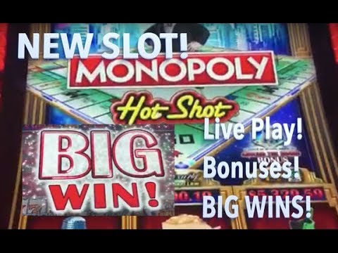 NEW SLOT!  Monopoly Hot Shot – Live Play, Bonuses, BIG WINS!