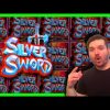 LIVE PLAY on Silver Sword Slot Machine With Bonus and HUGE WIN!!!