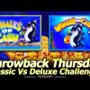 Whales of Cash Slot Classic vs Deluxe Challenge for Throwback Thursday!  Nice Line Hits and Bonuses!
