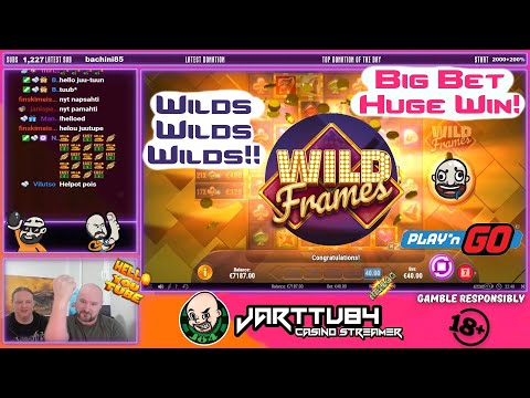 Wilds Wilds Wilds!! Big Bet Huge Win From Wild Frames Slot!!