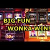 SUPER FUN *BIG* WIN ON WILLY WONKA 3RM SLOT MACHINE