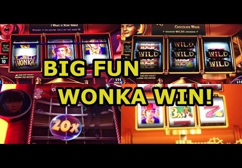 SUPER FUN *BIG* WIN ON WILLY WONKA 3RM SLOT MACHINE