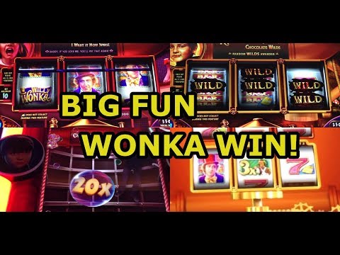 SUPER FUN *BIG* WIN ON WILLY WONKA 3RM SLOT MACHINE