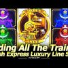 Riding All the Trains in Cash Express Luxury Line Slot, Buffalo and TimberWolf with Triple Up!