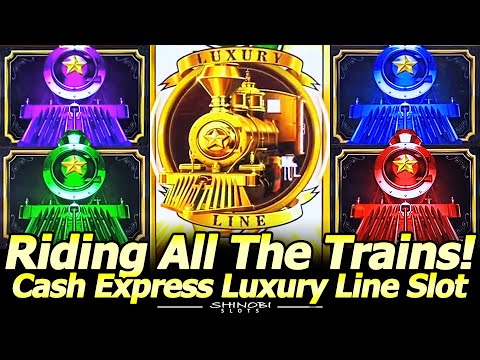 Riding All the Trains in Cash Express Luxury Line Slot, Buffalo and TimberWolf with Triple Up!