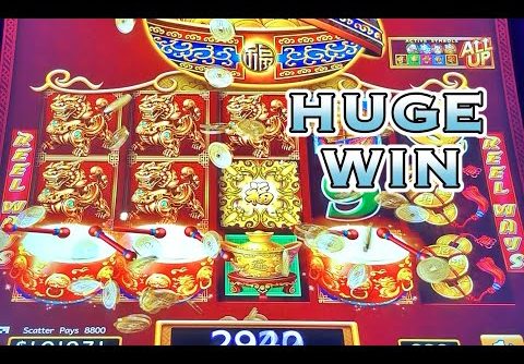 HUGE WIN: DANCING DRUMS SLOT MACHINE (MAX BET)