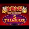 SUPER BIG WINS on 5 TREASURES SLOT MACHINE POKIE!  INCREDIBLE BONUS WINS!!!