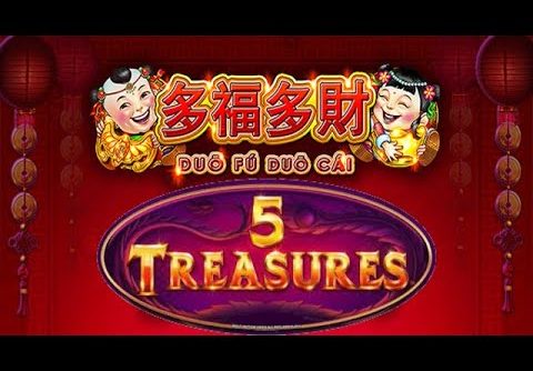 SUPER BIG WINS on 5 TREASURES SLOT MACHINE POKIE!  INCREDIBLE BONUS WINS!!!