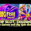 NEW Big Fish Grand Slot! Major and Minor Jackpots, with Free Spins and a Double-Up in my 1st Attempt