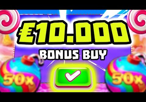 MY BIGGEST SWEET BONANZA 🍭 SLOT WIN EVER 😱 OMG €10.000 BONUS BUYS‼️ *** MEGA BIG WINS ***