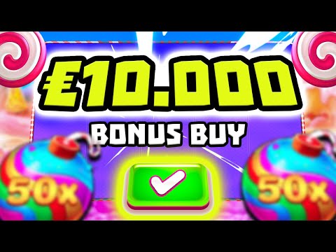 MY BIGGEST SWEET BONANZA 🍭 SLOT WIN EVER 😱 OMG €10.000 BONUS BUYS‼️ *** MEGA BIG WINS ***