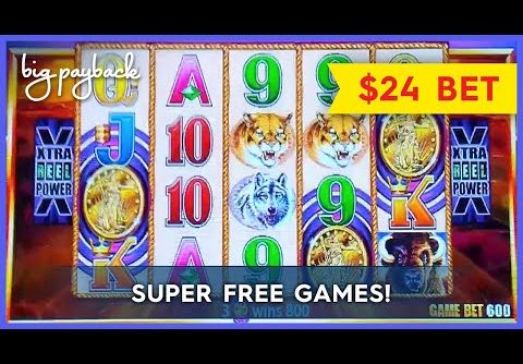 SUPER FREE GAMES! Wonder 4 Tall Fortunes Buffalo Gold Collection Slot – $24 MAX BET!
