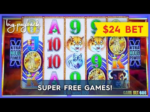 SUPER FREE GAMES! Wonder 4 Tall Fortunes Buffalo Gold Collection Slot – $24 MAX BET!