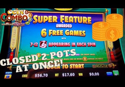 COIN COMBO SLOT machine! $17.60/spin SUPER FEATURE BONUS HUGE WIN!