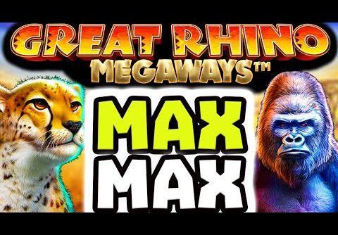 GREAT RHINO MEGAWAYS 🔥 SLOT FIRST SPIN RETRIGGER BONUS BUY 😱 MAX SPINS MAX MULTIPLIER & BIG WINS‼️