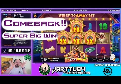 Comeback!! Super Big Win From The Dog House Slot!!