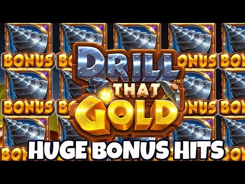 Big Win on Drill That Gold Slot (Bonus wins)