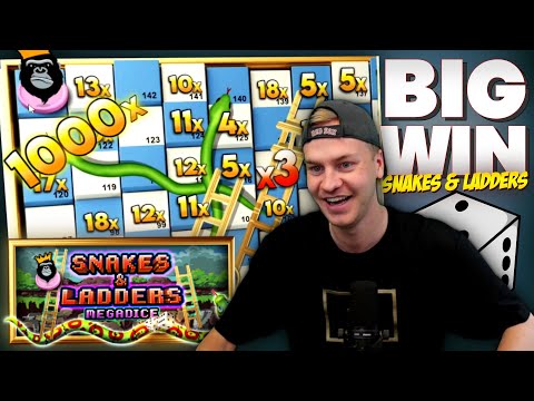 SNAKES & LADDERS SLOT ACTUALLY PAYS! Big Win Highlight